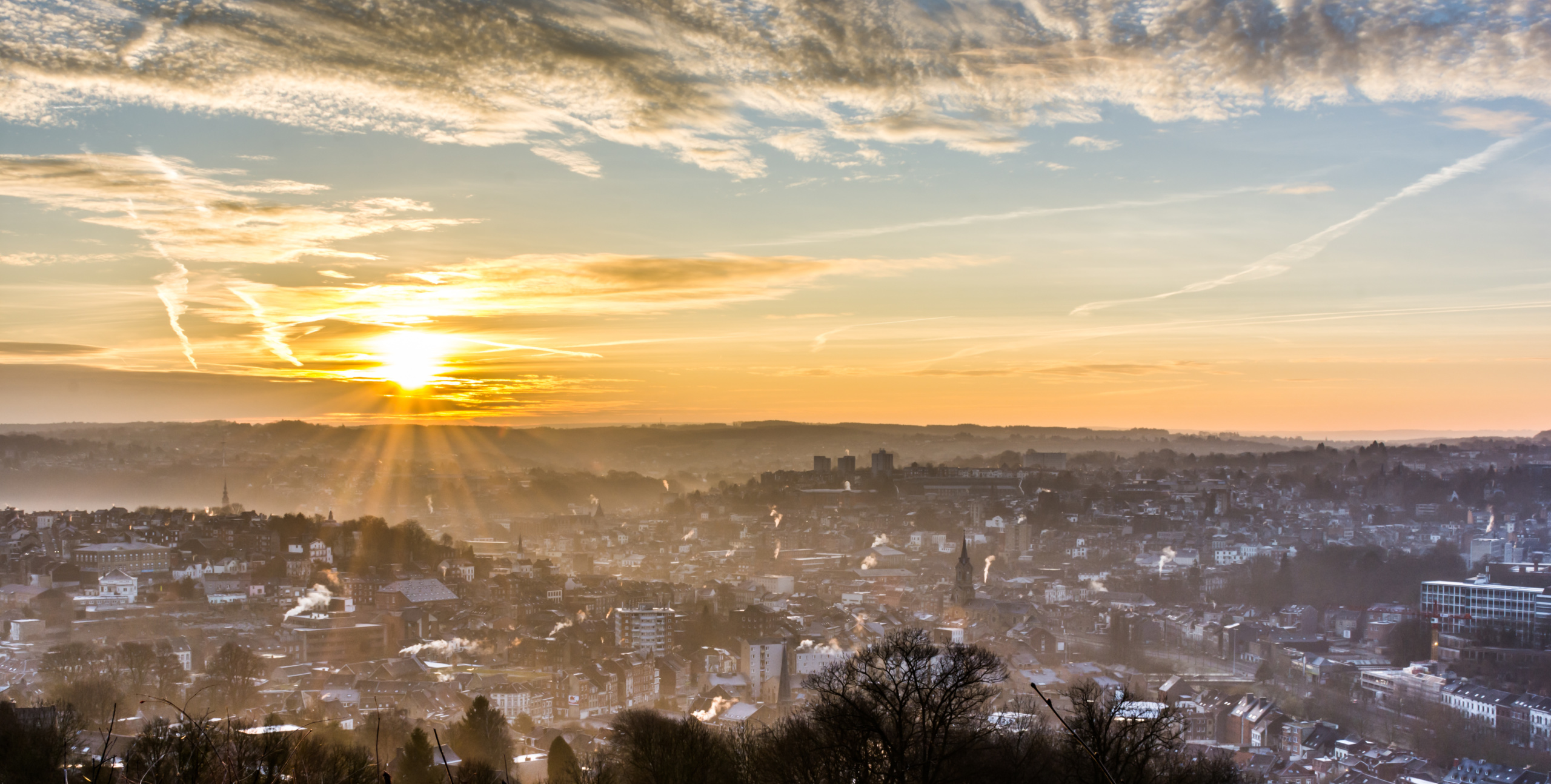 Panorama de Verviers via Drone professionnel en Wallonie